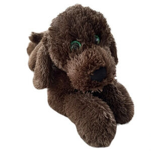 Walmart Spark Create Imagine Large Brown Plush dog Green eyes Lab Stuffed Animal